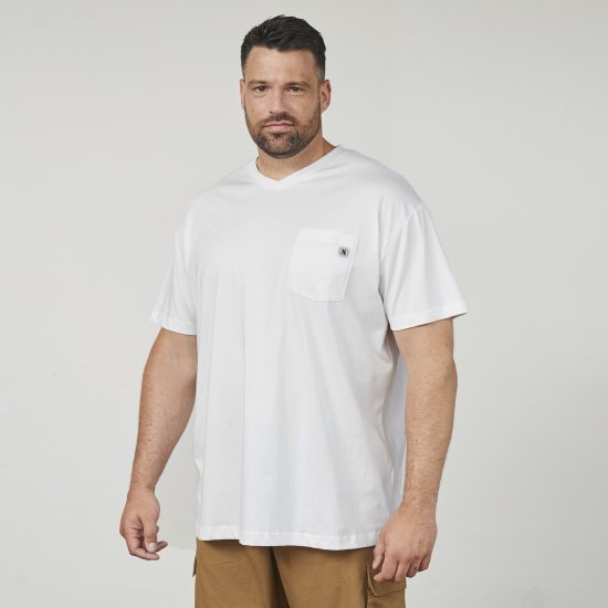 North Latitude 61322 T-Shirt Mit V-Ausschnitt Weiß - Herren-T-shirts - Herren-T-Shirts in großen Größen