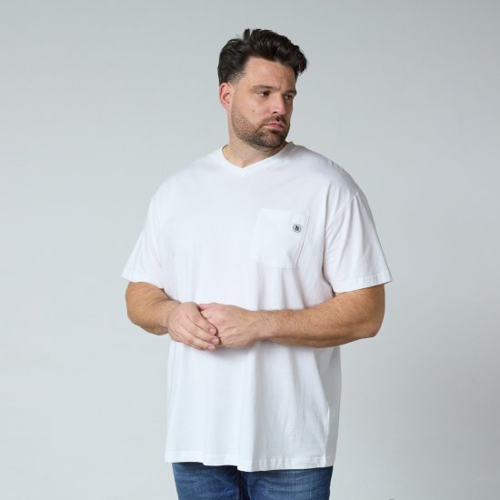 North Latitude 61322 T-Shirt Mit V-Ausschnitt Weiß - Herren-T-shirts - Herren-T-Shirts in großen Größen
