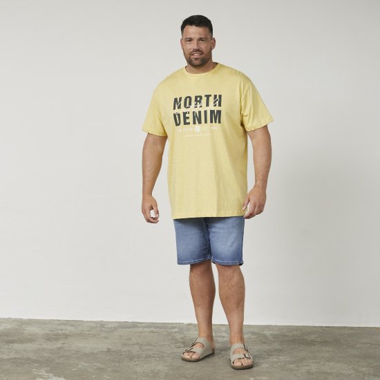 North Latitude 61335 T-Shirt Slub Mit Print Mais - Herren-T-shirts - Herren-T-Shirts in großen Größen