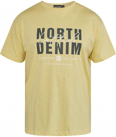 North Latitude 61335 T-Shirt Slub Mit Print Mais - Herren-T-shirts - Herren-T-Shirts in großen Größen