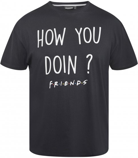 North Latitude 61353 FRIENDS T-Shirt Schwarz - Herren-T-shirts - Herren-T-Shirts in großen Größen