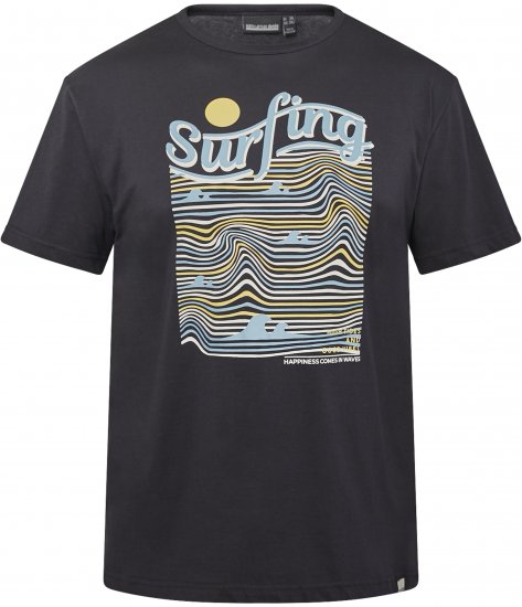 North Latitude 61359 Bedrucktes T-Shirt Schwarz - Herren-T-shirts - Herren-T-Shirts in großen Größen