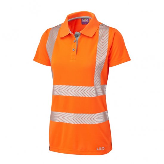 Leo Pippacott EcoViz Performance+ Women's Polo Shirt Orange - Arbeitskleidung - 