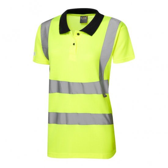 Leo Lana EcoViz Comfort Women's Polo Shirt Yellow - Arbeitskleidung - 