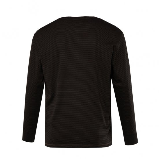 JP1880 T-Shirt Henley Long Sleeve Striped Brown TALL - HERRENBEKLEIDUNG MT-6XLT - Langgrößen für Herren
