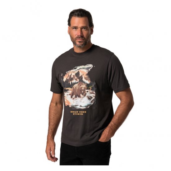 JP1880 T-Shirt Indian Creek Anthracite TALL - HERRENBEKLEIDUNG MT-6XLT - Langgrößen für Herren