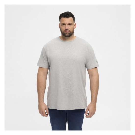 North Latitude T-Shirt O-Neck Grey Melange - Herren-T-shirts - Herren-T-Shirts in großen Größen