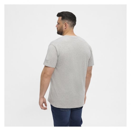 North Latitude T-Shirt O-Neck Grey Melange - Herren-T-shirts - Herren-T-Shirts in großen Größen