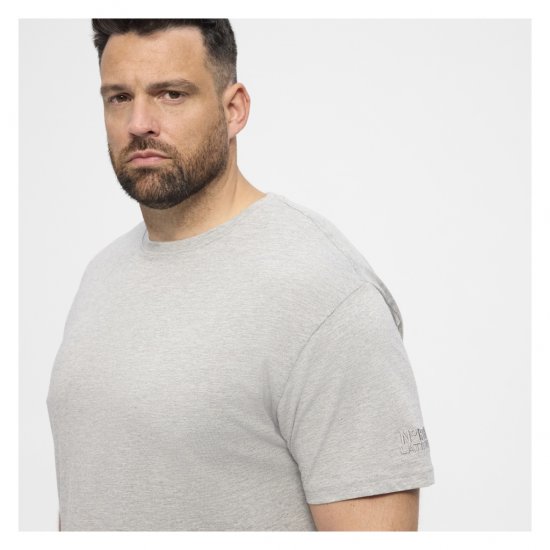 North Latitude T-Shirt O-Neck Grey Melange - Herren-T-shirts - Herren-T-Shirts in großen Größen