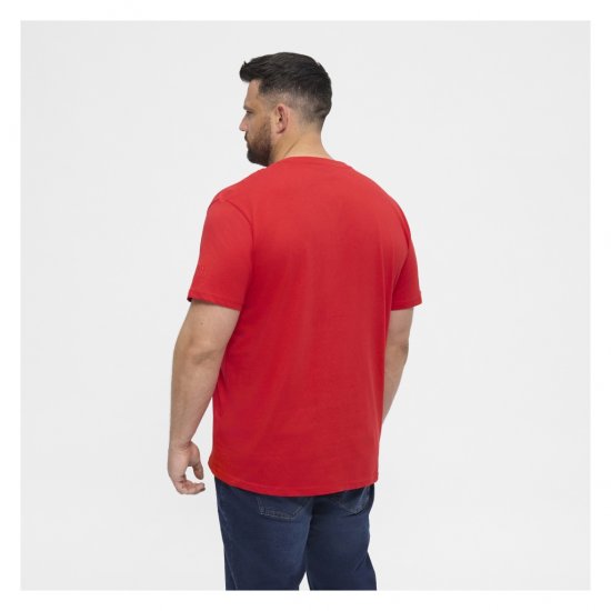 North Latitude T-Shirt O-Neck Red - Herren-T-shirts - Herren-T-Shirts in großen Größen