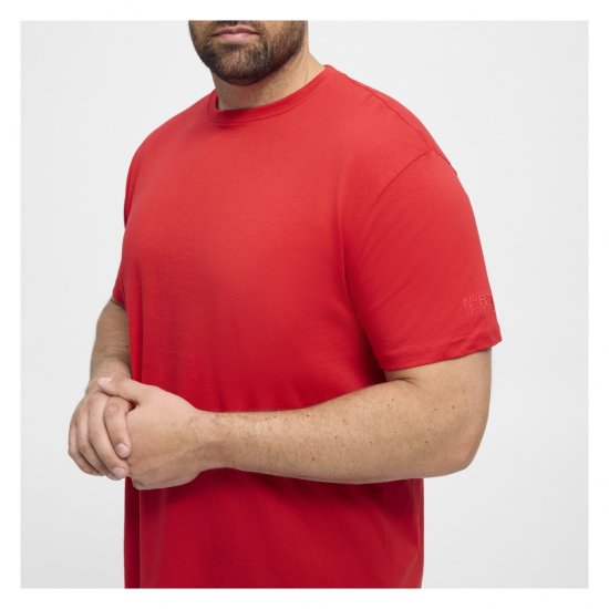North Latitude T-Shirt O-Neck Red - Herren-T-shirts - Herren-T-Shirts in großen Größen