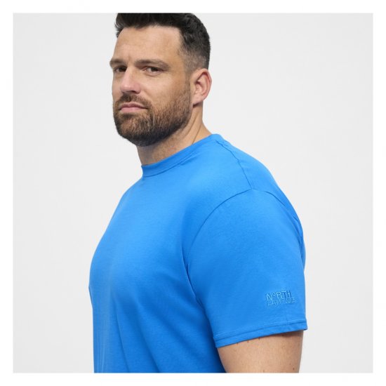 North Latitude T-Shirt O-Neck Cobolt Blue - Herren-T-shirts - Herren-T-Shirts in großen Größen