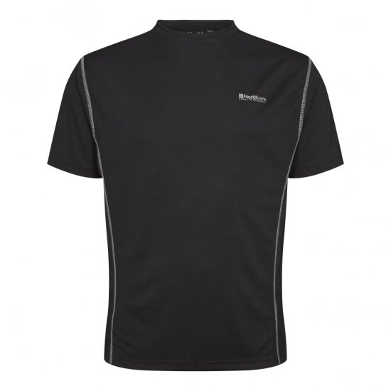North Latitude Sport Tech T-Shirt Black - Herren-T-shirts - Herren-T-Shirts in großen Größen