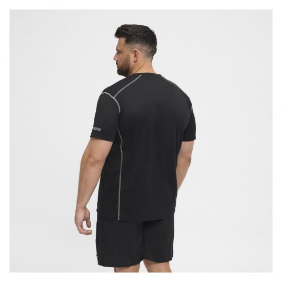 North Latitude Sport Tech T-Shirt Black - Herren-T-shirts - Herren-T-Shirts in großen Größen