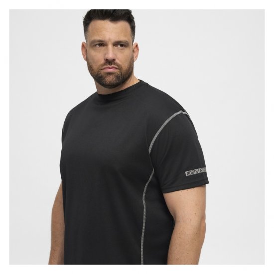 North Latitude Sport Tech T-Shirt Black - Herren-T-shirts - Herren-T-Shirts in großen Größen