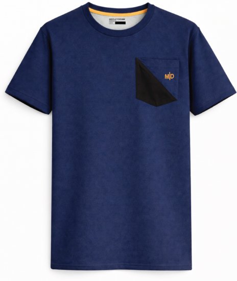 Motley Denim Milan T-Shirt Dunkelindigo - Herren-T-shirts - Herren-T-Shirts in großen Größen