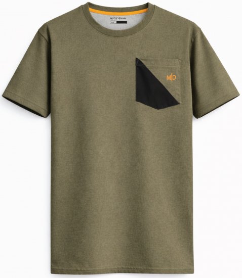 Motley Denim Milan T-Shirt Dunkelkhaki - Herren-T-shirts - Herren-T-Shirts in großen Größen