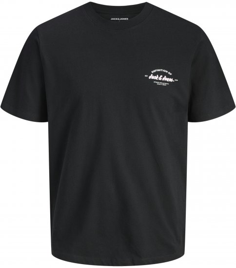 Jack & Jones Brandon T-Shirt Black - Herren-T-shirts - Herren-T-Shirts in großen Größen