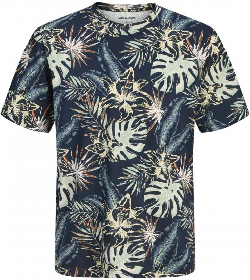 Jack & Jones Honolulu T-Shirt Navy - Herren-T-shirts - Herren-T-Shirts in großen Größen