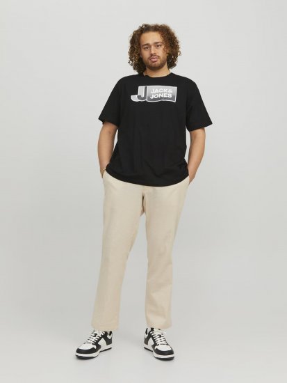 Jack & Jones Logan T-Shirt Black - Herren-T-shirts - Herren-T-Shirts in großen Größen