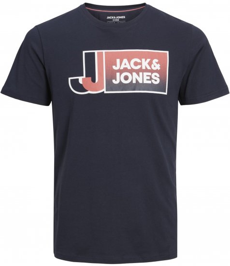 Jack & Jones Logan T-Shirt Navy - Herren-T-shirts - Herren-T-Shirts in großen Größen