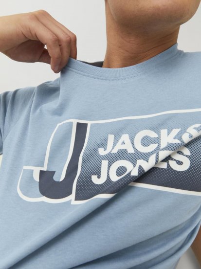 Jack & Jones Logan T-Shirt Turquoise - Herren-T-shirts - Herren-T-Shirts in großen Größen