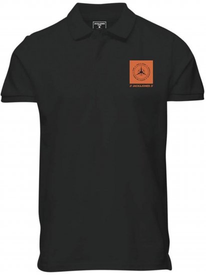 Jack & Jones Conrad Polo Short Sleeve Black - Polo-shirts für herren - Polo-Shirts für Herren in großen Größen