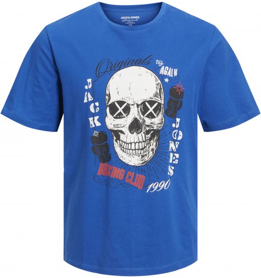 Jack & Jones Roxbury T-Shirt Blue - Herren-T-shirts - Herren-T-Shirts in großen Größen
