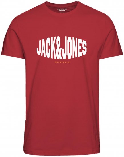 Jack & Jones Marque T-Shirt Red - Herren-T-shirts - Herren-T-Shirts in großen Größen