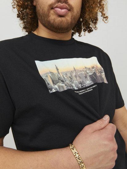 Jack & Jones Copenhagen Photo T-Shirt Black - Herren-T-shirts - Herren-T-Shirts in großen Größen