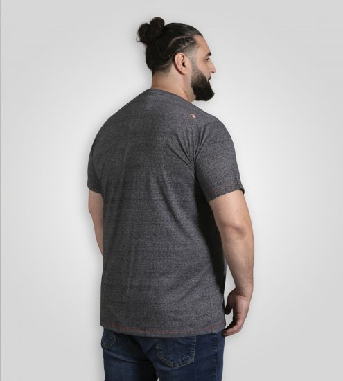 D555 Coalville T-Shirt Skulls with Colored Drips Navy Twist - Herren-T-shirts - Herren-T-Shirts in großen Größen