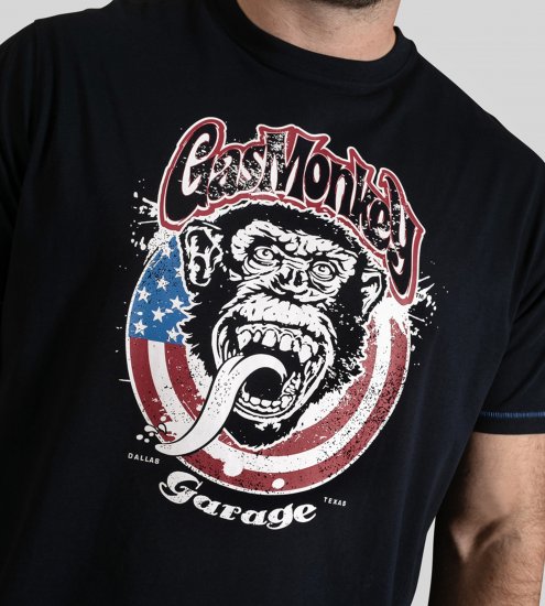D555 Birkenhead T-Shirt Gas Monkey Garage Navy - Herren-T-shirts - Herren-T-Shirts in großen Größen