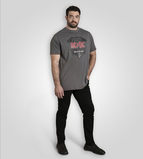 D555 Clydebank T-Shirt Official AC/DC Black Ice Grey - Herren-T-shirts - Herren-T-Shirts in großen Größen