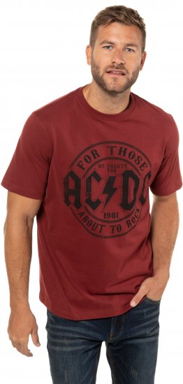 JP1880 AC/DC T-Shirt Rust Red - Band-T-shirts - 
