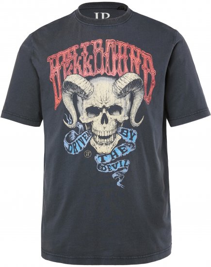 JP1880 T-Shirt Driven By The Devil Black - Herren-T-shirts - Herren-T-Shirts in großen Größen