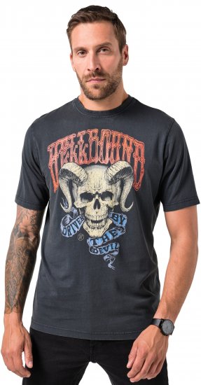JP1880 T-Shirt Driven By The Devil Black - Herren-T-shirts - Herren-T-Shirts in großen Größen