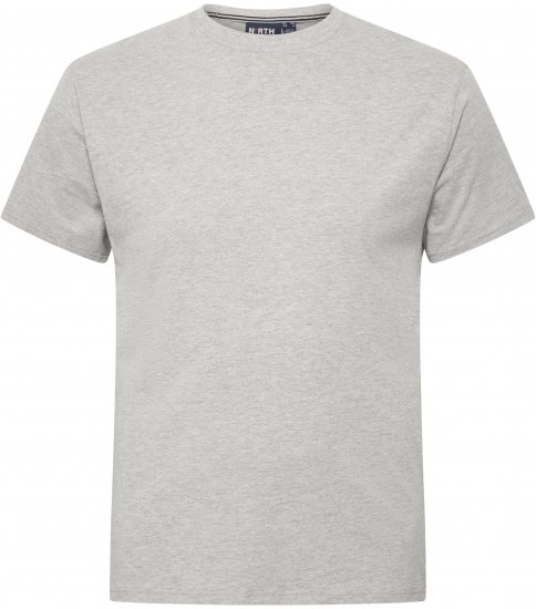 North Latitude T-Shirt O-Neck Grey Melange TALL - TALL T-shirts - T-Shirts Überlänge Herren
