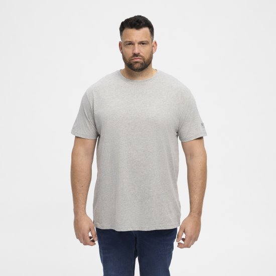 North Latitude T-Shirt O-Neck Grey Melange TALL - TALL T-shirts - T-Shirts Überlänge Herren