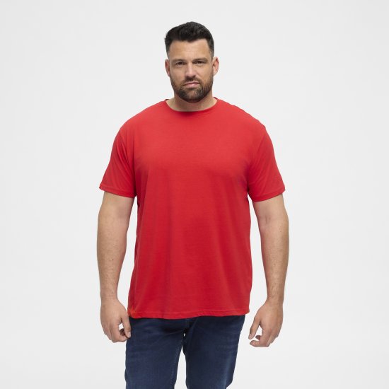 North Latitude T-Shirt O-Neck Red TALL - TALL T-shirts - T-Shirts Überlänge Herren