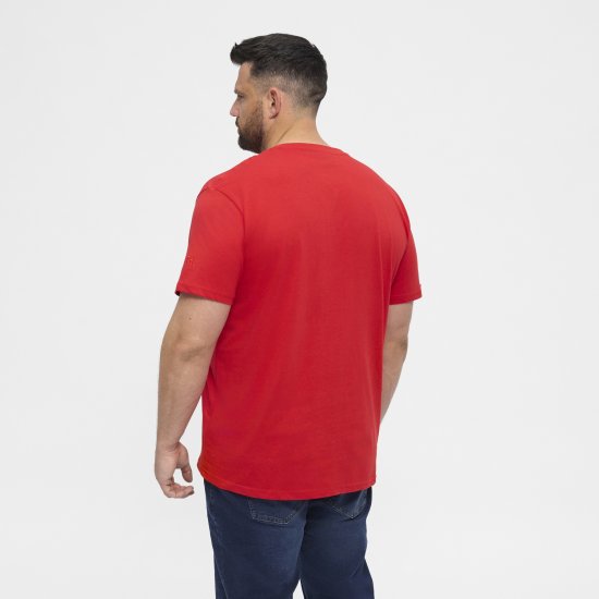 North Latitude T-Shirt O-Neck Red TALL - TALL T-shirts - T-Shirts Überlänge Herren
