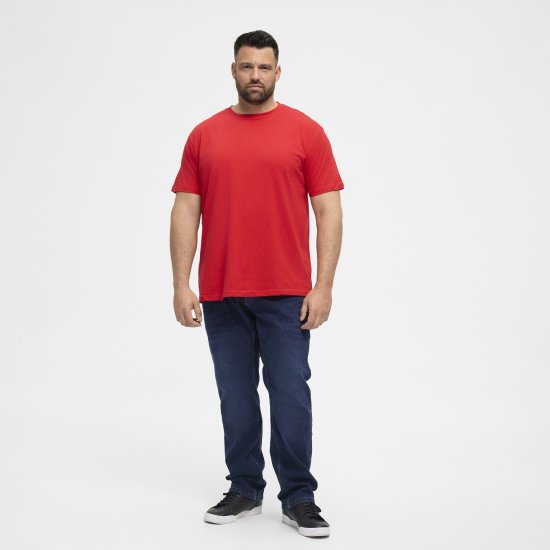 North Latitude T-Shirt O-Neck Red TALL - TALL T-shirts - T-Shirts Überlänge Herren