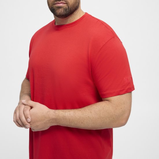 North Latitude T-Shirt O-Neck Red TALL - TALL T-shirts - T-Shirts Überlänge Herren