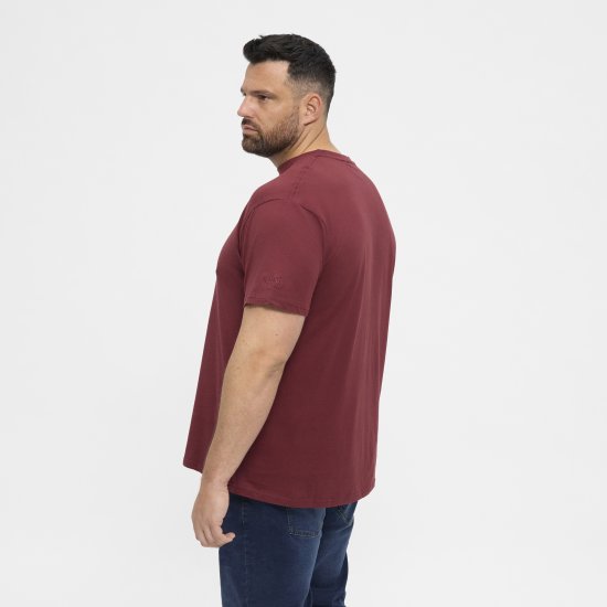 North Latitude T-Shirt O-Neck Bordeaux TALL - TALL T-shirts - T-Shirts Überlänge Herren