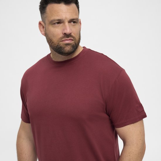 North Latitude T-Shirt O-Neck Bordeaux TALL - TALL T-shirts - T-Shirts Überlänge Herren