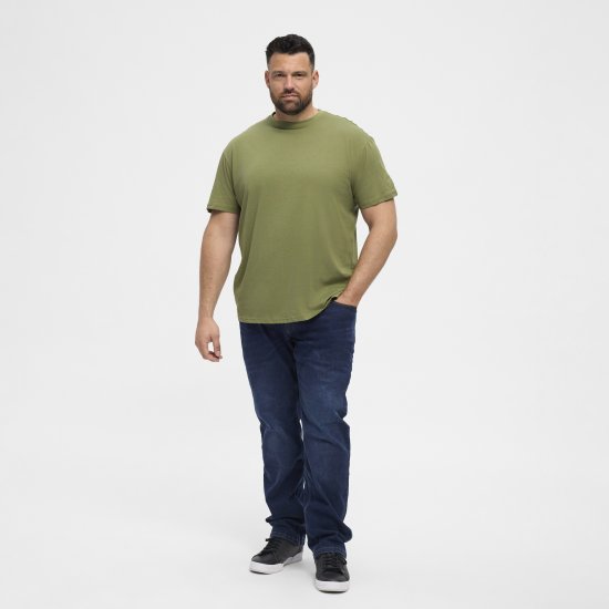 North Latitude T-Shirt O-Neck Olive Green TALL - TALL T-shirts - T-Shirts Überlänge Herren