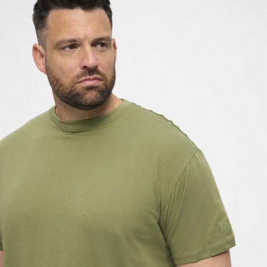 North Latitude T-Shirt O-Neck Olive Green TALL - TALL T-shirts - T-Shirts Überlänge Herren