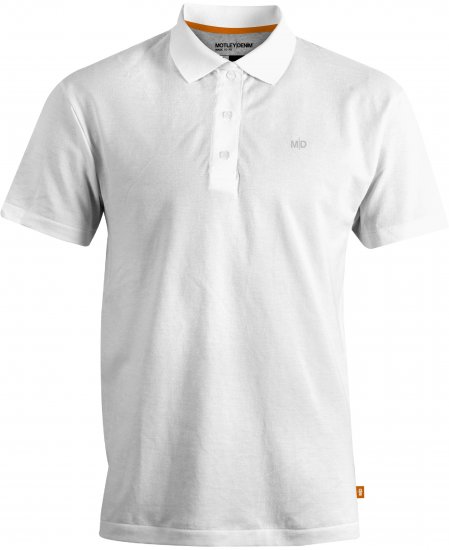 Motley Denim Bratislava Polo White - Polo-shirts für herren - Polo-Shirts für Herren in großen Größen
