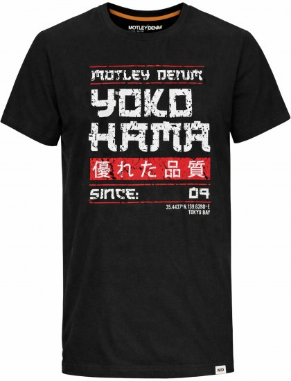 Motley Denim Swindon T-shirt Black - Herren-T-shirts - Herren-T-Shirts in großen Größen