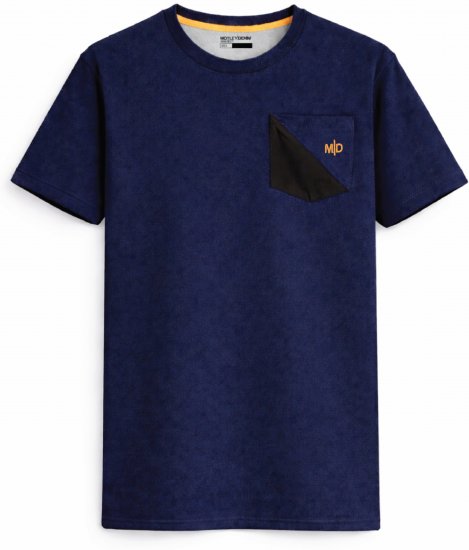 Motley Denim Milan T-Shirt Marineblau - Herren-T-shirts - Herren-T-Shirts in großen Größen