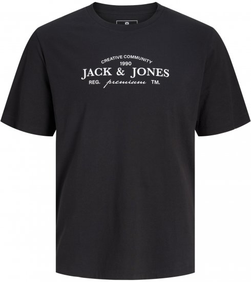 Jack & Jones Kevin T-Shirt Schwarz - Herren-T-shirts - Herren-T-Shirts in großen Größen